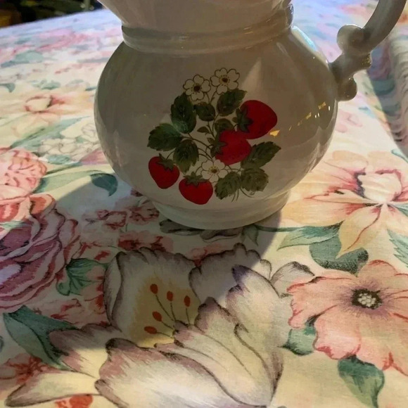 Small Pitcher with Strawberry Design on one side - Picture 1 of 3